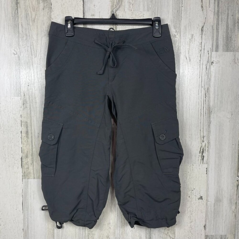 The North Face crop cargo pant gray size 4 outdoor quick dry hike fish pockets